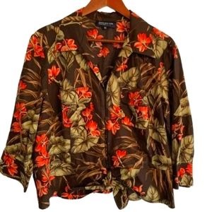 NwoT Jones N.Y. Signature Woman Sz 2X Tie Blouse